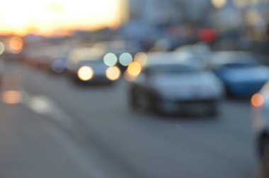 Bulanık şehir manzarası, soyut arkaplan 