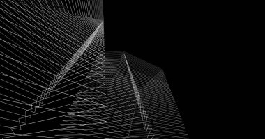 soyut mimari duvar kağıdı tasarımı, dijital konsept arkaplan