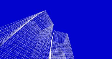 soyut mimari duvar kağıdı tasarımı, dijital konsept arkaplan