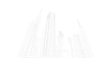 soyut mimari duvar kağıdı tasarımı, dijital konsept arkaplan