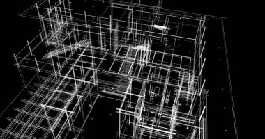 soyut mimari duvar kağıdı tasarımı, dijital konsept arkaplan