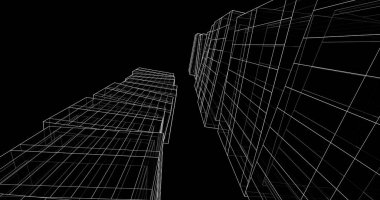 soyut mimari duvar kağıdı tasarımı, dijital konsept arkaplan