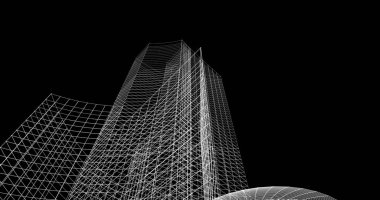 soyut mimari duvar kağıdı tasarımı, dijital konsept arkaplan