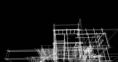 soyut mimari duvar kağıdı tasarımı, dijital konsept arkaplan