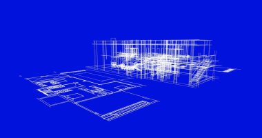 soyut mimari duvar kağıdı tasarımı, dijital konsept arkaplan