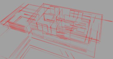 soyut mimari duvar kağıdı tasarımı, dijital konsept arkaplan