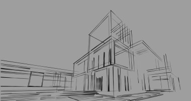 soyut mimari duvar kağıdı tasarımı, dijital konsept arkaplan