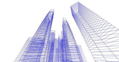 soyut mimari duvar kağıdı tasarımı, dijital konsept arkaplan