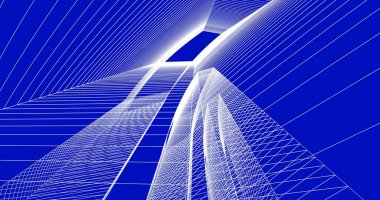 soyut mimari duvar kağıdı tasarımı, dijital konsept arkaplan