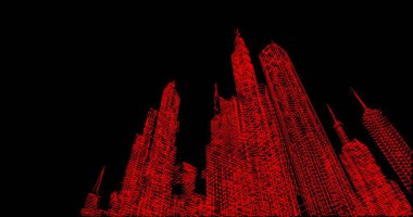 Mimari sanat konseptinde soyut çizgiler, minimum geometrik şekiller. 