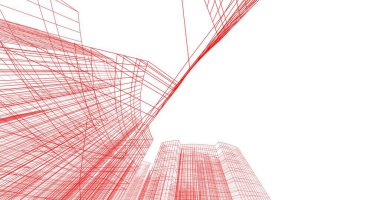 soyut mimari duvar kağıdı tasarımı, dijital konsept arkaplan