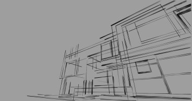 soyut mimari duvar kağıdı tasarımı, dijital konsept arkaplan