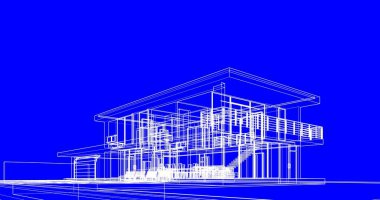 soyut mimari duvar kağıdı tasarımı, dijital konsept arkaplan