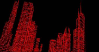 Mimari sanat konseptinde soyut çizgiler, minimum geometrik şekiller. 