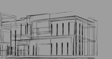 soyut mimari duvar kağıdı tasarımı, dijital konsept arkaplan