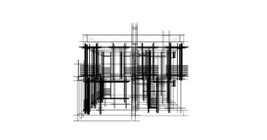 soyut mimari duvar kağıdı tasarımı, dijital konsept arkaplan