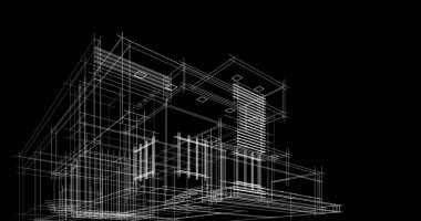 soyut mimari duvar kağıdı tasarımı, dijital konsept arkaplan