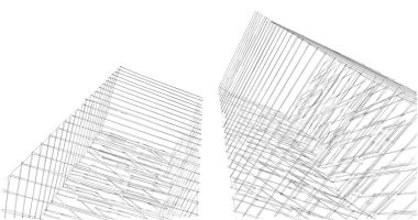 soyut mimari duvar kağıdı tasarımı, dijital konsept arkaplan