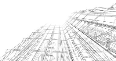 soyut mimari duvar kağıdı tasarımı, dijital konsept arkaplan