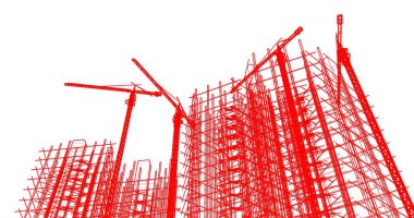 soyut mimari duvar kağıdı tasarımı, dijital konsept arkaplan