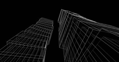 soyut mimari duvar kağıdı tasarımı, dijital konsept arkaplan