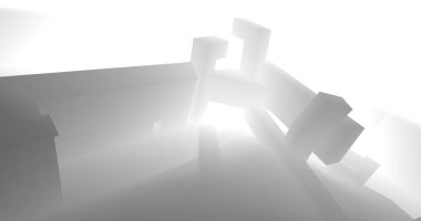 Mimari sanat konseptinde soyut çizgiler, minimum geometrik şekiller. 