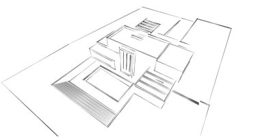 soyut mimari duvar kağıdı tasarımı, dijital konsept arkaplan