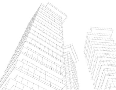 soyut mimari duvar kağıdı tasarımı, dijital konsept arkaplan