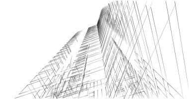 soyut mimari duvar kağıdı tasarımı, dijital konsept arkaplan