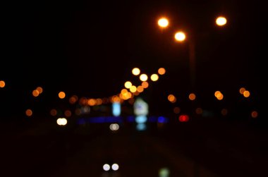 Bulanık soyut ışıklar gece şehrin arka planı