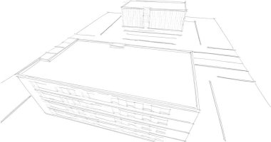 soyut mimari duvar kağıdı tasarımı, dijital konsept arkaplan