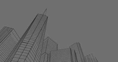 soyut mimari duvar kağıdı tasarımı, dijital konsept arkaplan