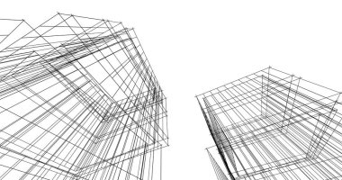 soyut mimari duvar kağıdı tasarımı, dijital konsept arkaplan