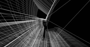 soyut mimari duvar kağıdı tasarımı, dijital konsept arkaplan