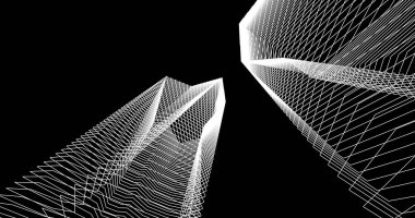 soyut mimari duvar kağıdı tasarımı, dijital konsept arkaplan