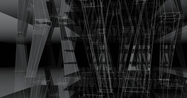 soyut mimari duvar kağıdı tasarımı, dijital konsept arkaplan