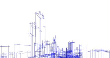 soyut mimari duvar kağıdı tasarımı, dijital konsept arkaplan