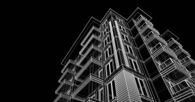 soyut mimari duvar kağıdı tasarımı, dijital konsept arkaplan