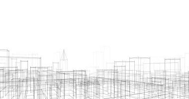 soyut mimari duvar kağıdı tasarımı, dijital konsept arkaplan