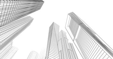 soyut mimari duvar kağıdı tasarımı, dijital konsept arkaplan