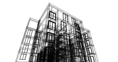 soyut mimari duvar kağıdı tasarımı, dijital konsept arkaplan