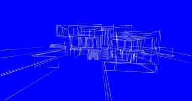 soyut mimari duvar kağıdı tasarımı, dijital konsept arkaplan