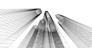 soyut mimari duvar kağıdı tasarımı, dijital konsept arkaplan