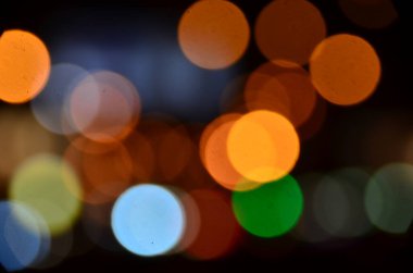 Bulanık soyut ışıklar gece şehrin arka planı