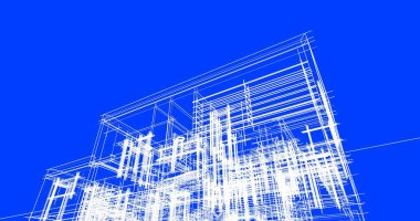 soyut mimari duvar kağıdı tasarımı, dijital konsept arkaplan