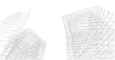 soyut mimari duvar kağıdı tasarımı, dijital konsept arkaplan