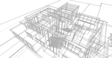 soyut mimari duvar kağıdı tasarımı, dijital konsept arkaplan
