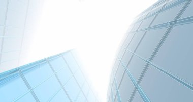 Arkaplanda mimari bina 3d illüstrasyon