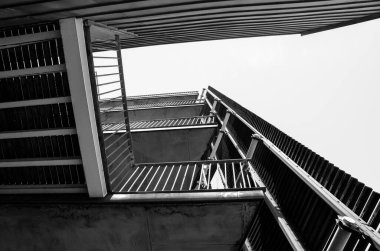 Mimari sanat konseptinde soyut çizgiler, minimum geometrik şekiller. 