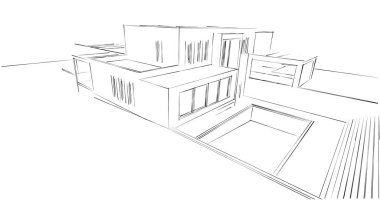 soyut mimari duvar kağıdı tasarımı, dijital konsept arkaplan